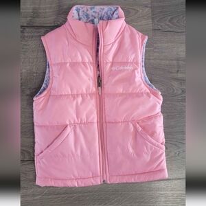 Girls Columbia reversible vest size XS 6/7